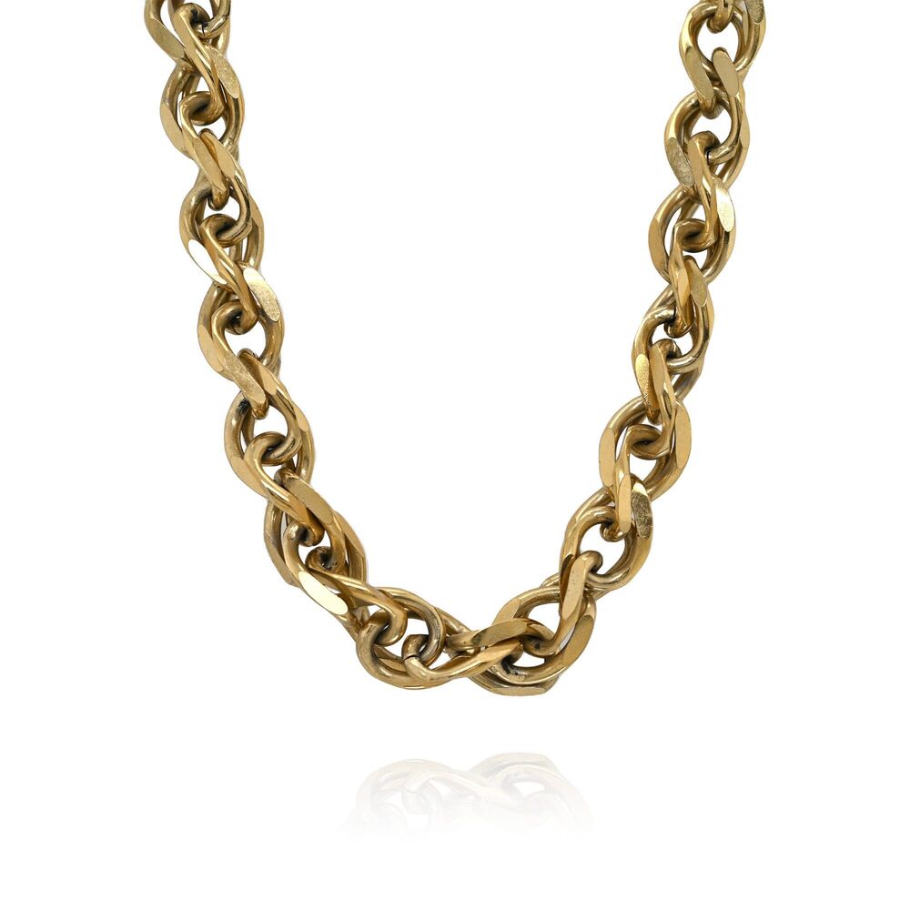 Givenchy Gold Tone Chunky Chain Necklace | Signed Vintage Designer Link Necklace